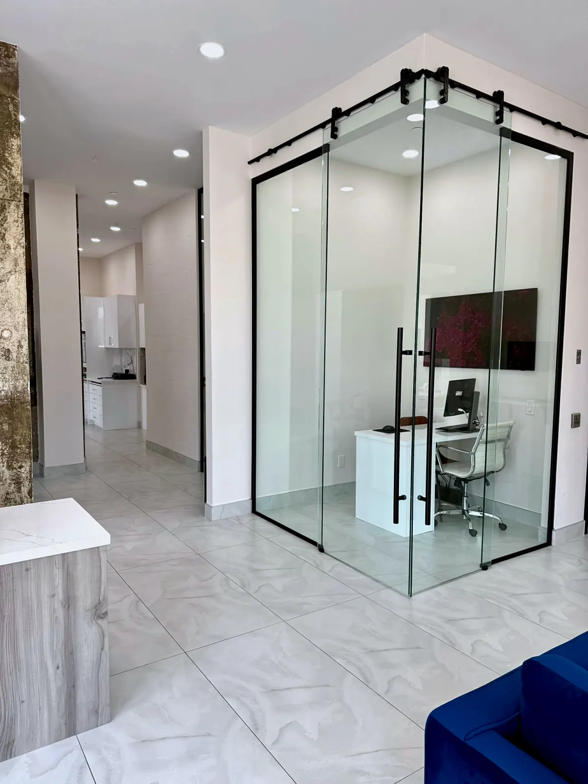 Private glass-walled consultation room at our Woodbridge dental clinic