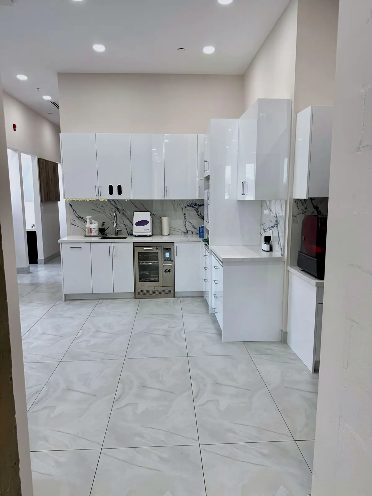 Sterilization room with sealed instrument cassettes at our Woodbridge dental clinic